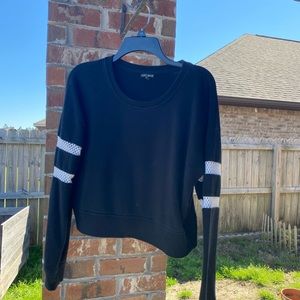 Cropped Express Sweater with Mesh